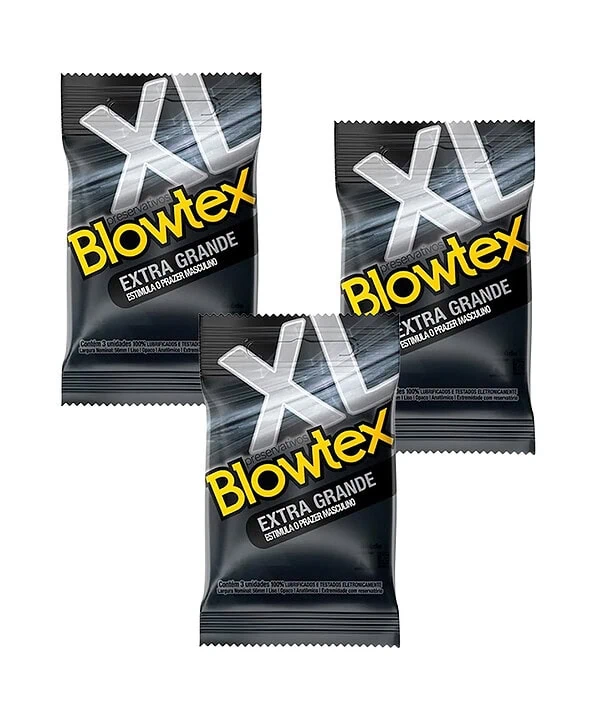 Preservativos Blowtex Extra Grande para maior segurança e conforto.