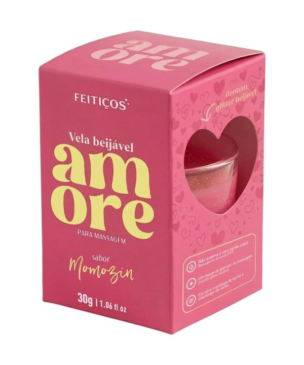 Vela Beijável Amore - Sabor Momozin 30g
