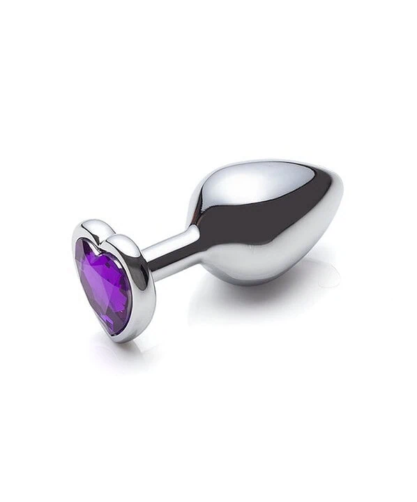 Alternative view of Plug Anal Metal Heart  Cromado
