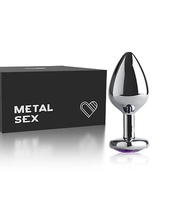 Plug Anal Metal Heart Cromado
