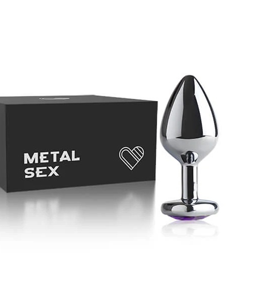 Plug Anal Metal Heart  Cromado