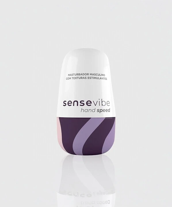 Masturbador masculino Sensevibe Hand Speed com textura estimulante.