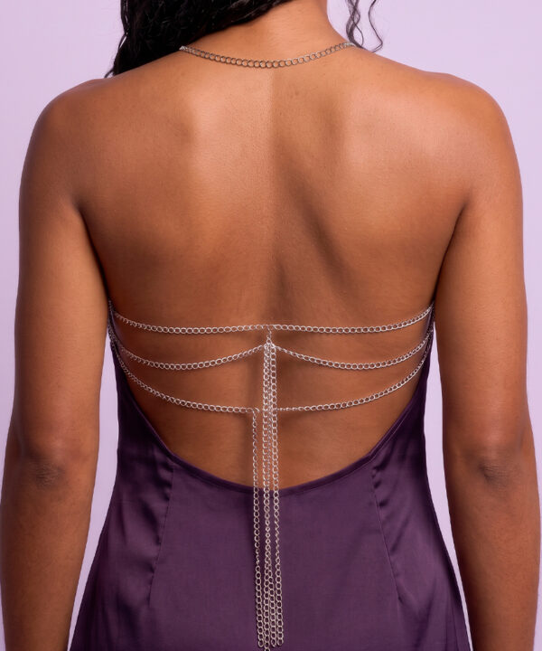 Alternative view of Sutiã de Strass Prateado — Lingerie fetiche: brilho para looks e intimidade