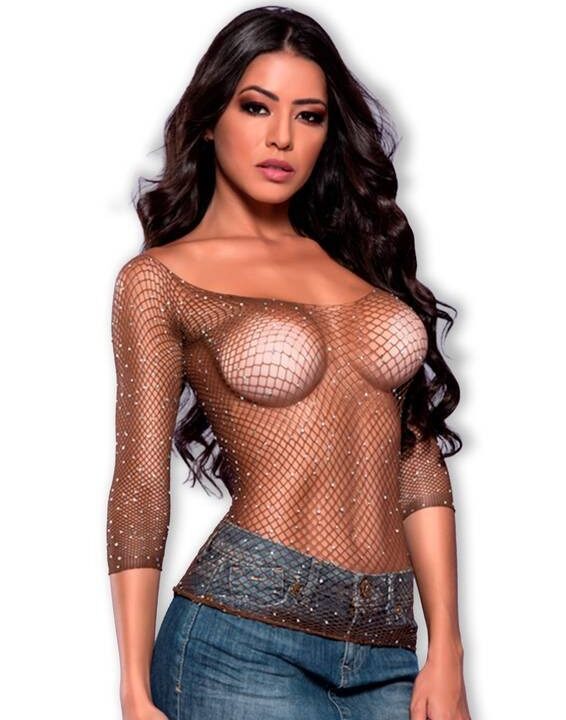 Cropped Strass com Manga